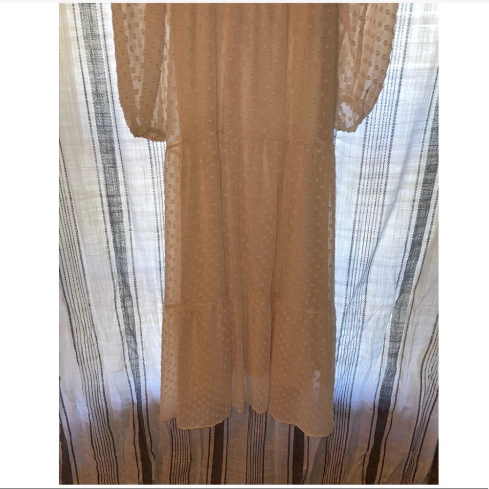 ***Sold***Cream Dotted Dress - Picture 3 of 6